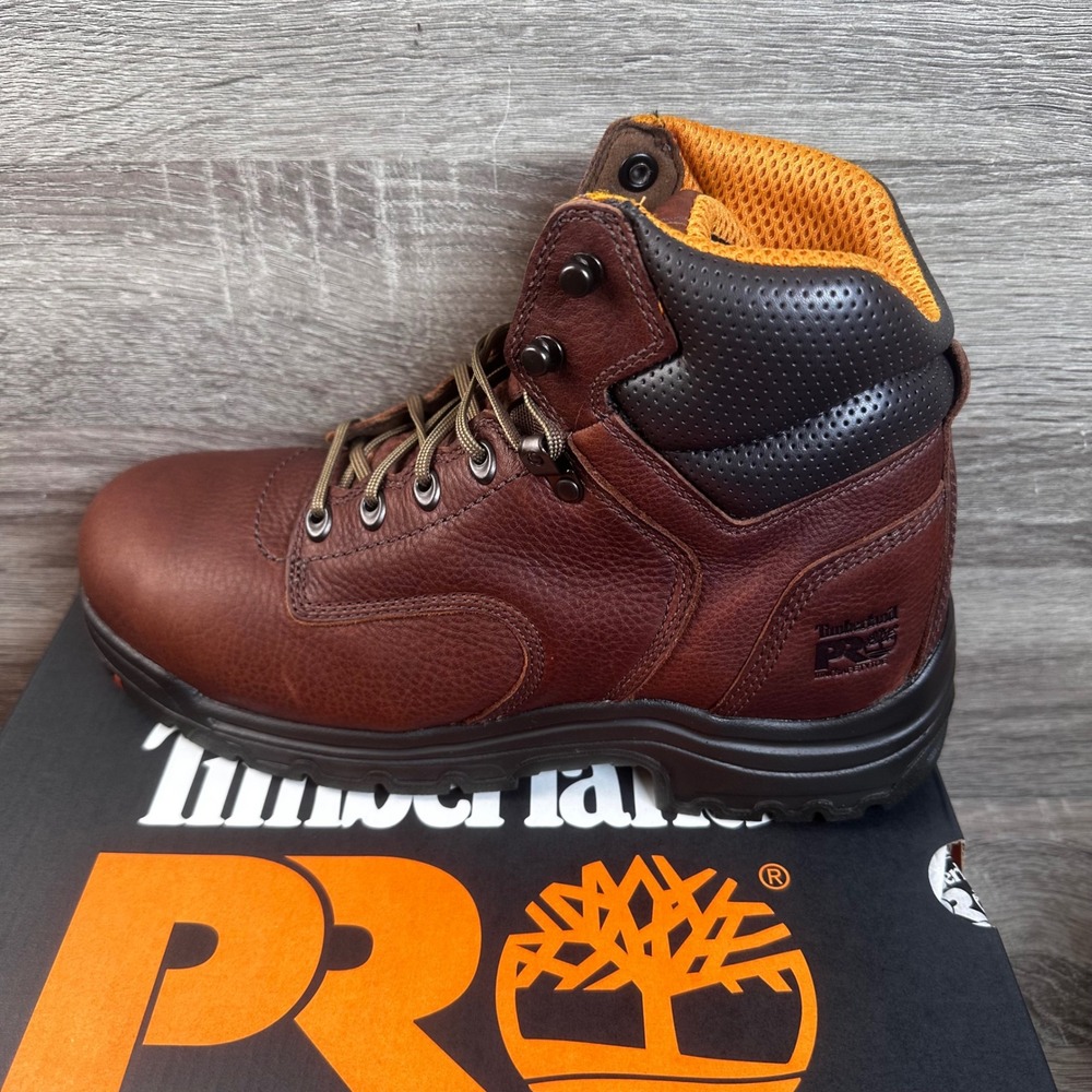 Timberland PRO TiTAN Work Boots Mens 9 Brown Alloy Safety Toe 6" Gorpcore NEW - Picture 7 of 7